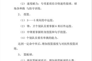  如何为比赛准备一个完整的篮球训练计划